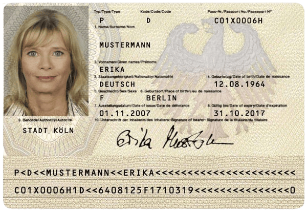 passport identity page